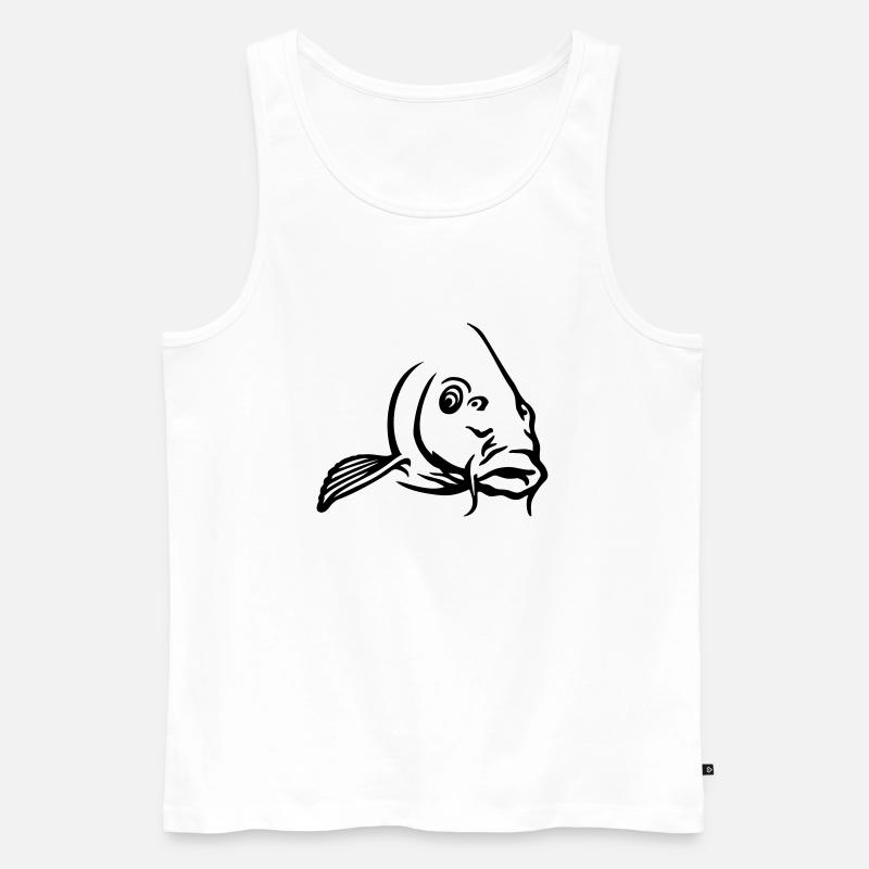 karpfen3 - Männer Premium Bio Tank Top - Weiß