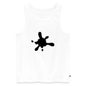 klecks_1 - Männer Premium Bio Tank Top - Weiß - Vorne - Michal (187cm)