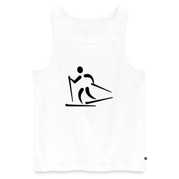 Ski de fond - Débardeur bio Premium Homme - blanc - Devant - Michal (187cm)