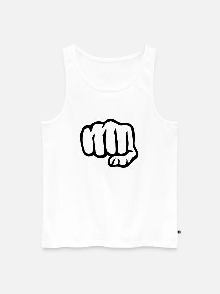 Faust - Männer Premium Bio Tank Top - Weiß