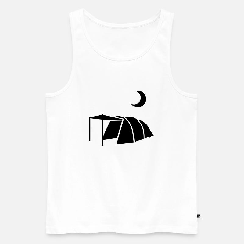 Zelt - Männer Premium Bio Tank Top - Weiß