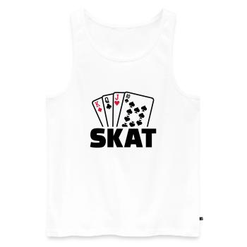 Skat - Débardeur bio Premium Homme - blanc - Devant - Michal (187cm)