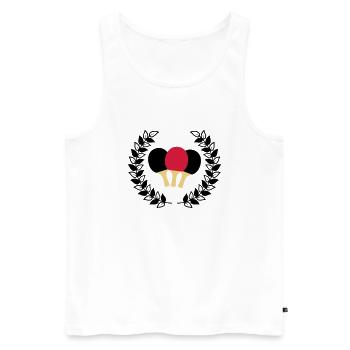 Tischtennis - Männer Premium Bio Tank Top - Weiß - Vorne - Michal (187cm)