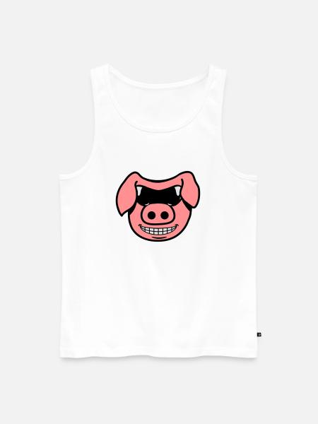 Cool pig - Men's Premium Organic Tank Top - white