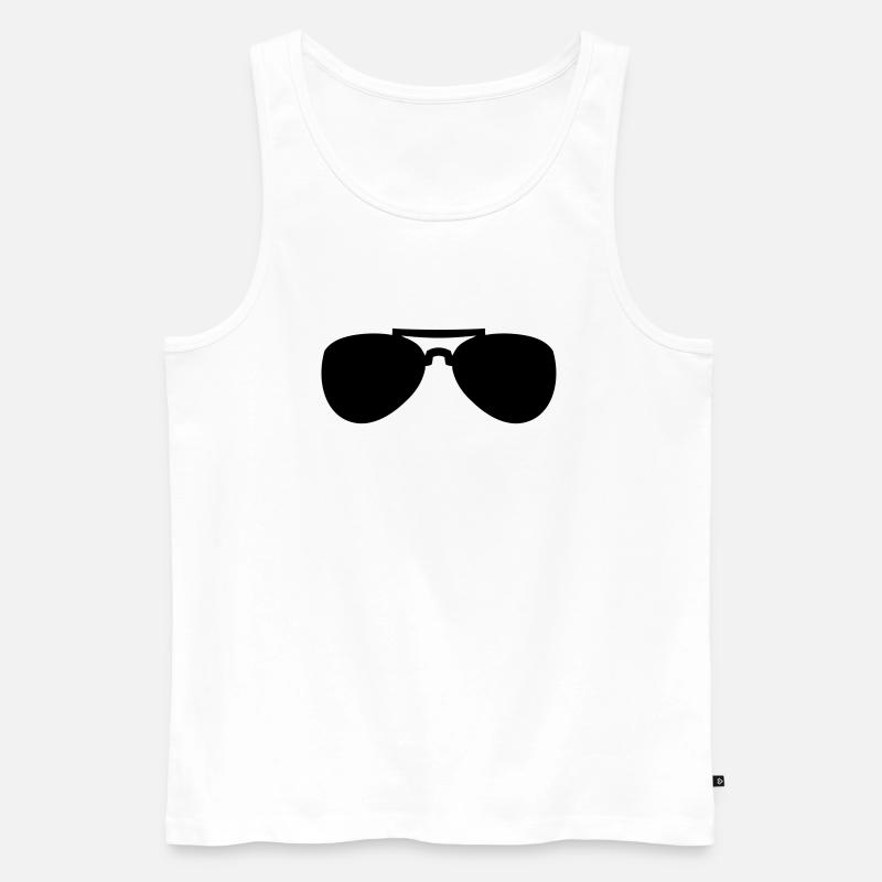 Sonnenbrille - Männer Premium Bio Tank Top - Weiß