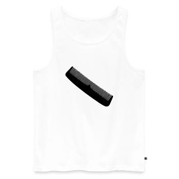Comb - Men's Premium Organic Tank Top - white - Front - AI Model Male 178 light (178cm)