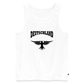Deutschland + Adler - Männer Premium Bio Tank Top - Weiß - Vorne - Michal (187cm)