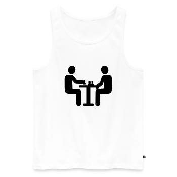 Schach - Männer Premium Bio Tank Top - Weiß - Vorne - Michal (187cm)
