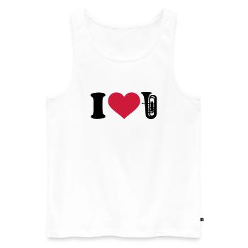 Tuba - Männer Premium Bio Tank Top - Weiß - Vorne - AI Model Male 178 light (178cm)