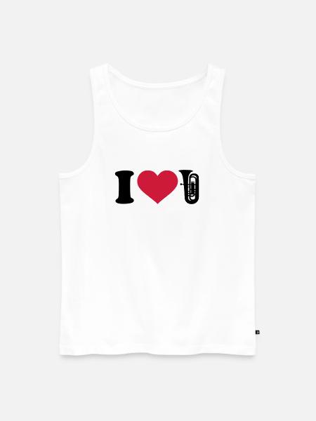 Tuba - Männer Premium Bio Tank Top - Weiß