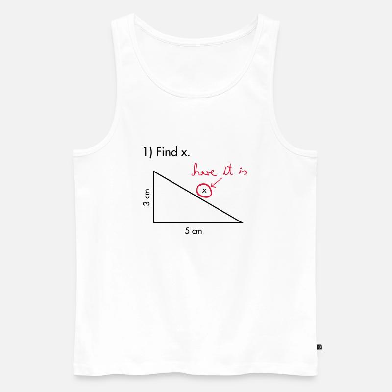 Finde X - Männer Premium Bio Tank Top - Weiß