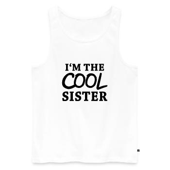 I'm the cool sister - Débardeur bio Premium Homme - blanc - Devant - Michal (187cm)