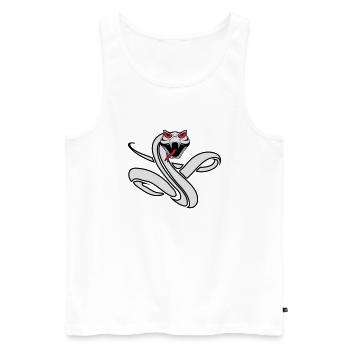Serpent cool dangereux mal - Débardeur bio Premium Homme - blanc - Devant - Michal (187cm)