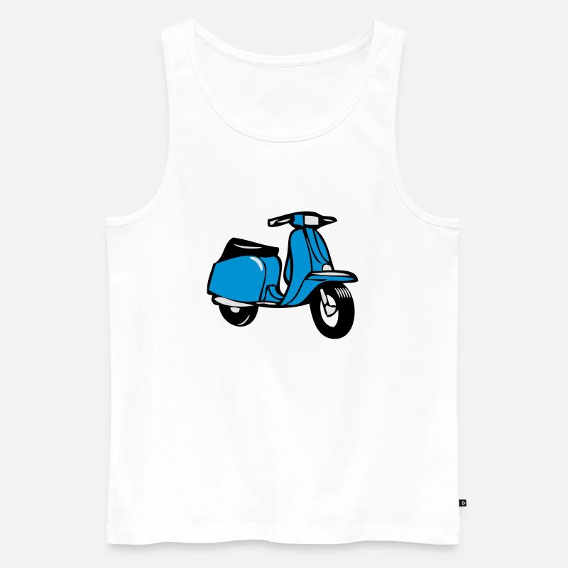 motorroller cool - Männer Premium Bio Tank Top - Weiß