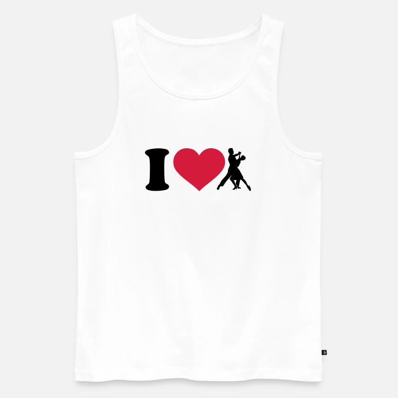 Tanzen - Männer Premium Bio Tank Top - Weiß