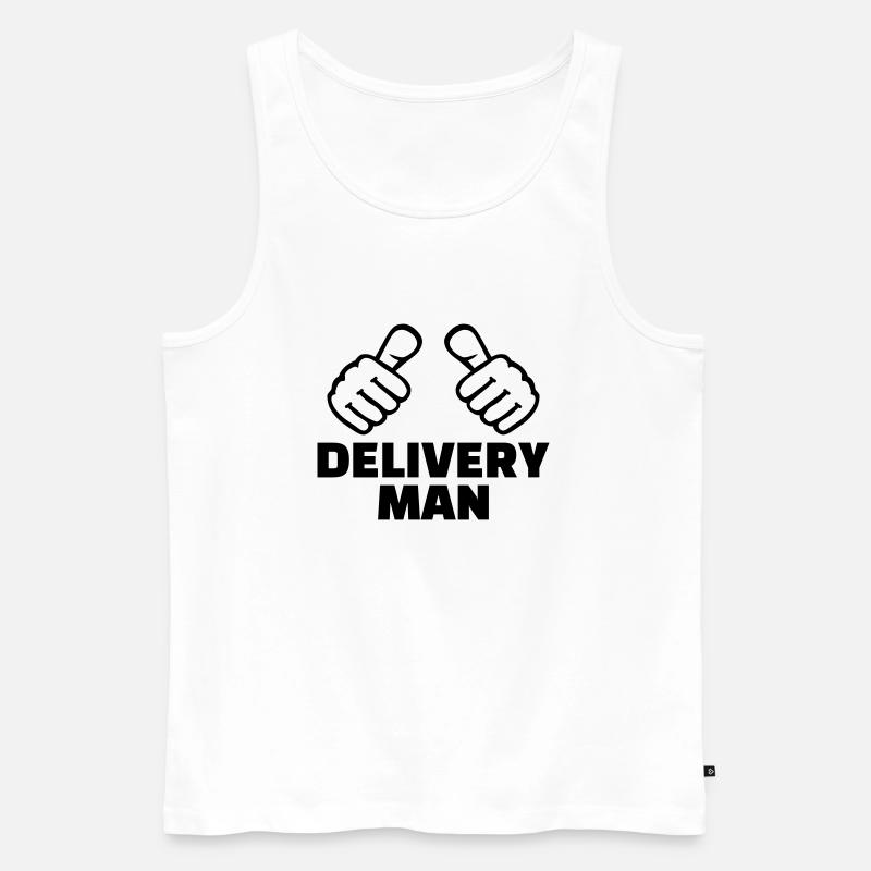Paketbote - Männer Premium Bio Tank Top - Weiß