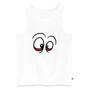 eye dark circles look see distorted face eyes - Men's Premium Organic Tank Top - white - Front - AI Model Male 178 light (178cm)