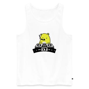 hamster_dj - Débardeur bio Premium Homme - blanc - Devant - Michal (187cm)