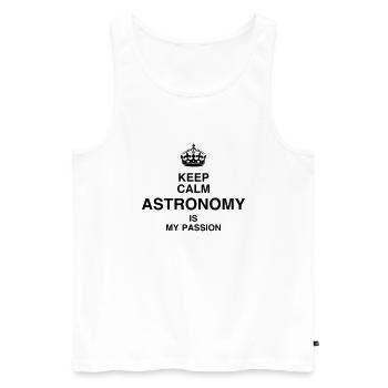Astronomy / Astronomer / Astronomie / Astronom - Men's Premium Organic Tank Top - white - Front - AI Model Male 178 light (178cm)
