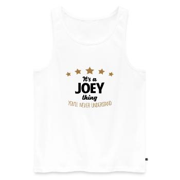 It's a joey name thing stars never unders - Men's Premium Organic Tank Top - white - Front - Michal (187cm)