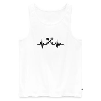 Weightlifting - Men's Premium Organic Tank Top - white - Front - Michal (187cm)