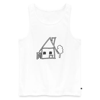 home - Men's Premium Organic Tank Top - white - Front - Michal (187cm)