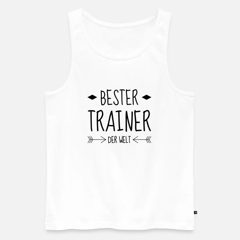 Coach / Coaching / Trainer / Sport - Männer Premium Bio Tank Top - Weiß