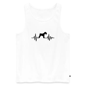 Zwergschnauzer - Männer Premium Bio Tank Top - Weiß - Vorne - Michal (187cm)
