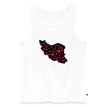 iran_liebe_02 - Männer Premium Bio Tank Top - Weiß - Vorne - AI Model Male 178 light (178cm)