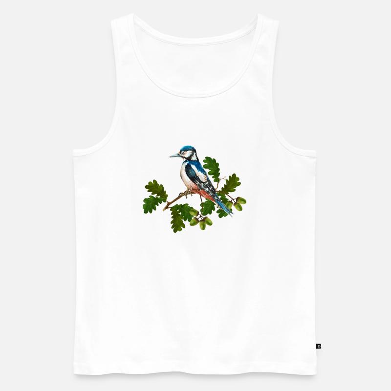 Bunte Vogel - Männer Premium Bio Tank Top - Weiß