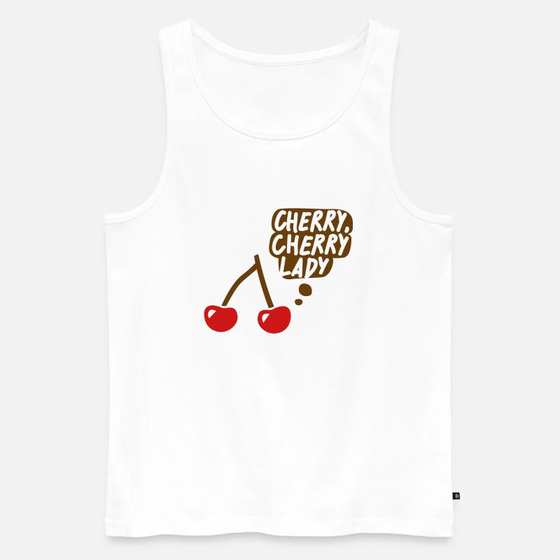 Cherry, cherry lady - Männer Premium Bio Tank Top - Weiß