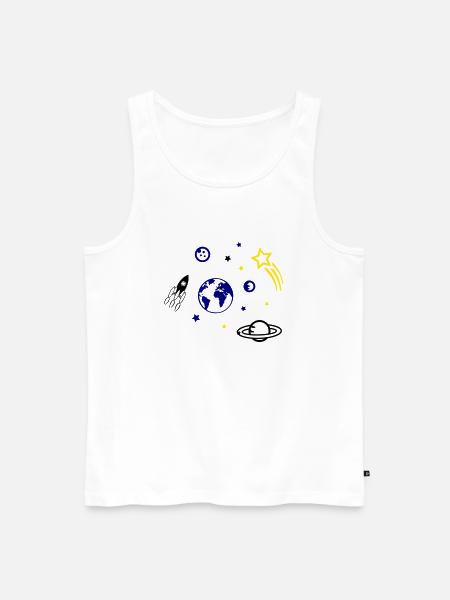 universe - Men's Premium Organic Tank Top - white