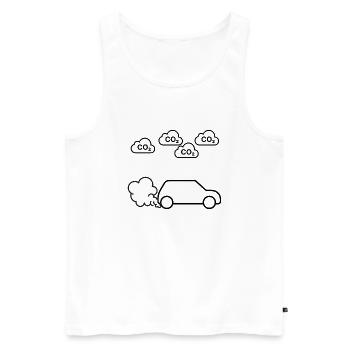 Co2 Emission Design - Men's Premium Organic Tank Top - white - Front - AI Model Male 178 light (178cm)