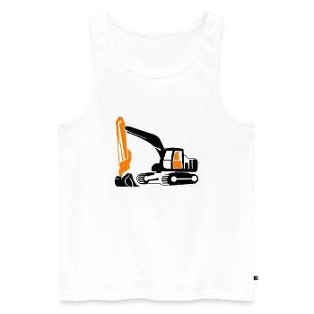Excavatrice - Débardeur bio Premium Homme - blanc - Devant - Michal (187cm)
