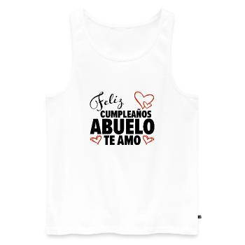 Geburtstag Opa Spanien Te Amo Baby Geschenk - Männer Premium Bio Tank Top - Weiß - Vorne - Michal (187cm)