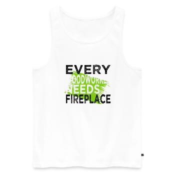 bday carpenter hoodies and sweatshirts woodworker - Men's Premium Organic Tank Top - white - Front - Michal (187cm)