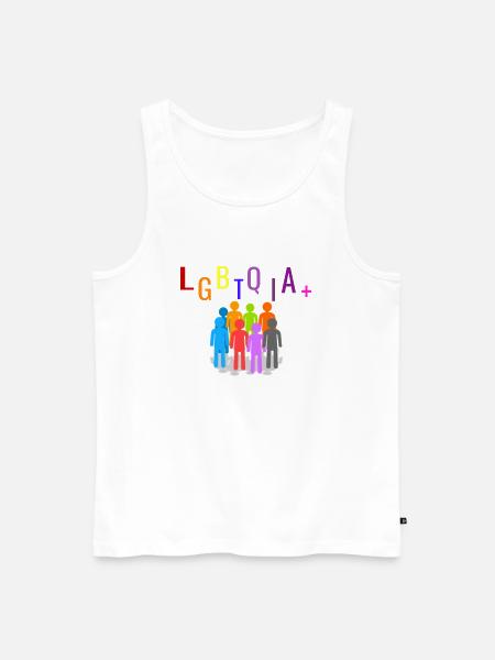LGBTQIA+ - Men's Premium Organic Tank Top - white