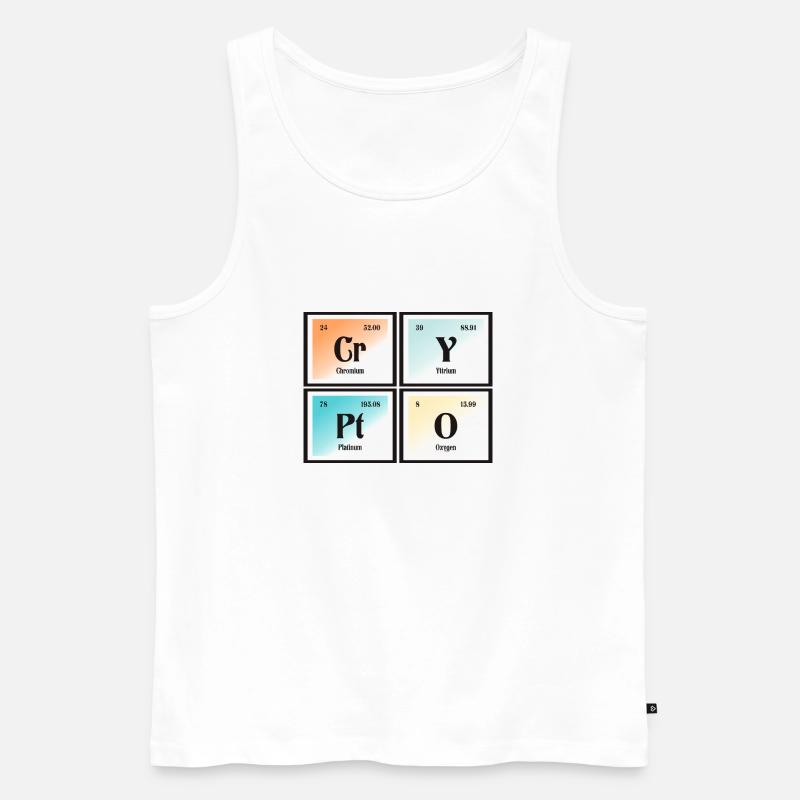 Crypto - Periodensystem der Elemente - Männer Premium Bio Tank Top - Weiß
