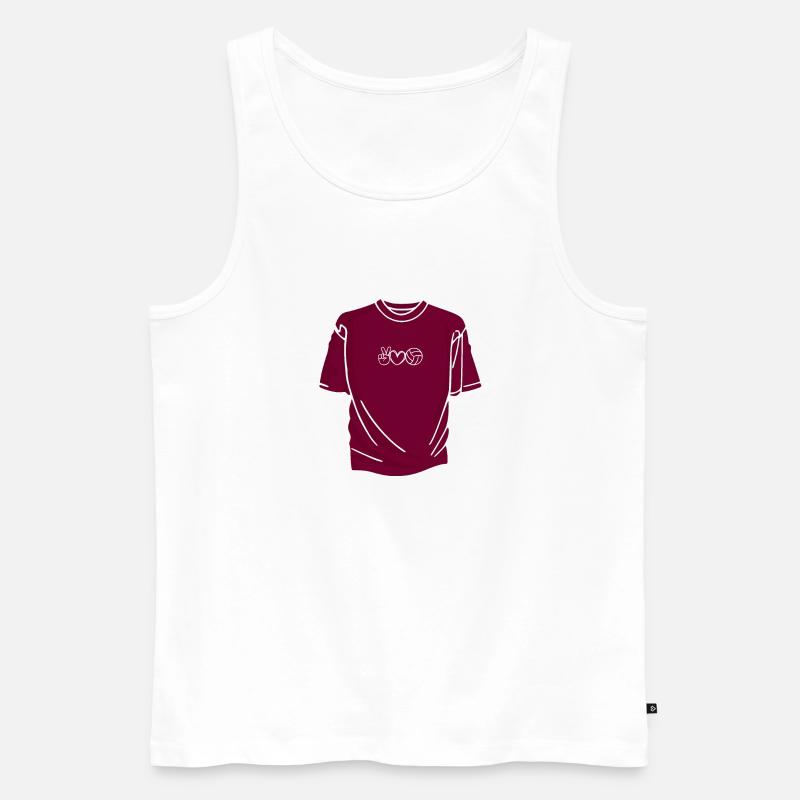 T-Shirt mit Botschaft - Männer Premium Bio Tank Top - Weiß