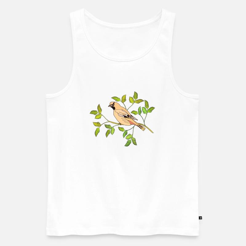 Vogel - Männer Premium Bio Tank Top - Weiß