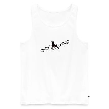 Hund Geschenk Hunde Labrador Haustier Hundehalter - Männer Premium Bio Tank Top - Weiß - Vorne - Michal (187cm)