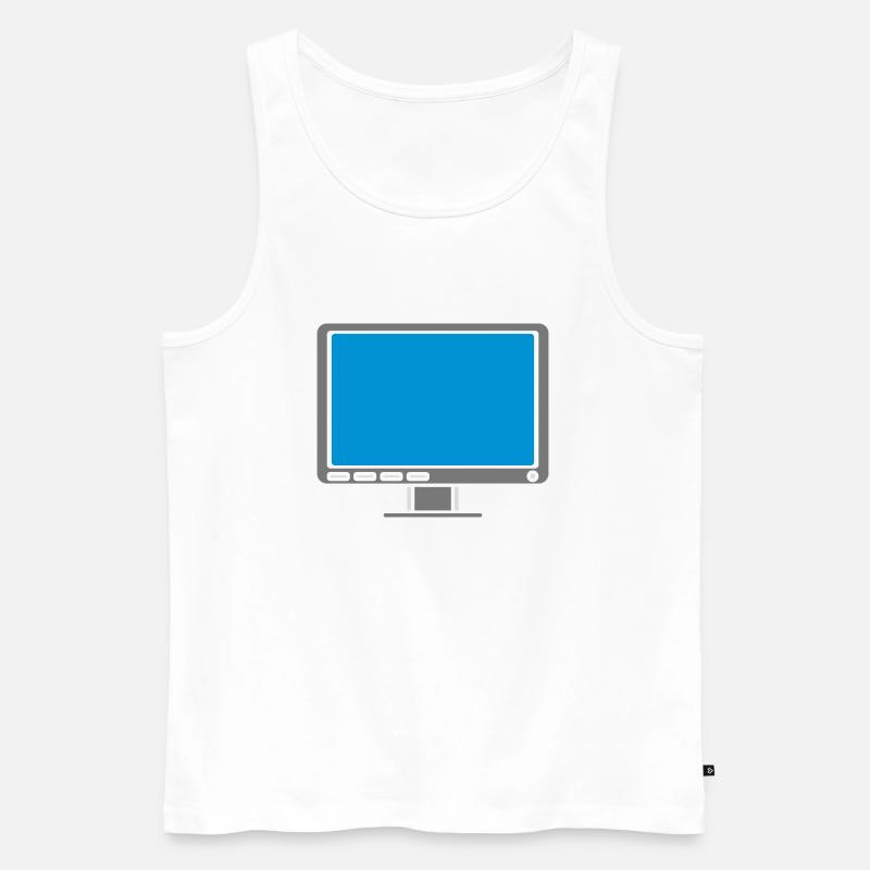 Design Bildschirm Anzeige Computer - Männer Premium Bio Tank Top - Weiß