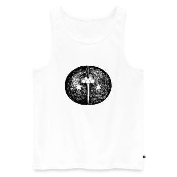 Sun Moon Mosaic Astrology mystical symbol 07 - Men's Premium Organic Tank Top - white - Front - AI Model Male 178 light (178cm)