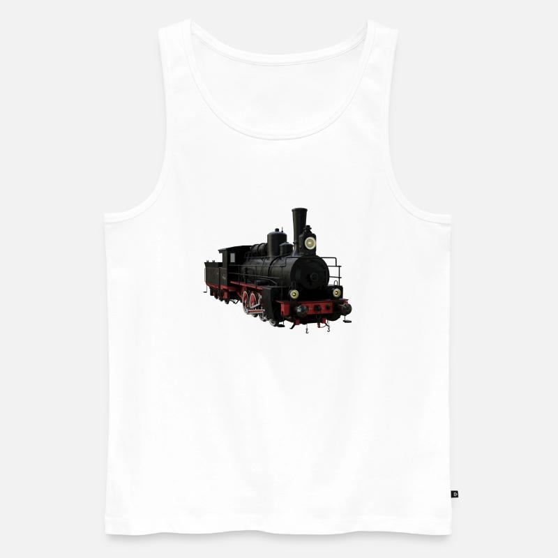 Train - Männer Premium Bio Tank Top - Weiß