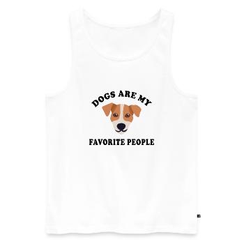 Dogs Are My Favorite People mon chien préférré - Débardeur bio Premium Homme - blanc - Devant - Michal (187cm)