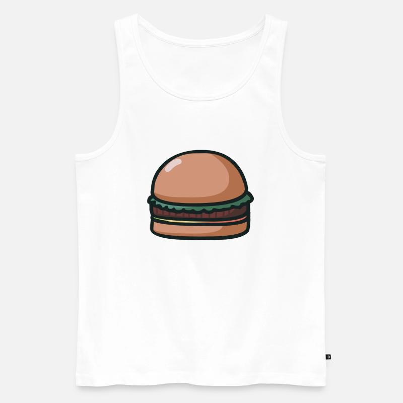 BURGER CLASSICO - Männer Premium Bio Tank Top - Weiß