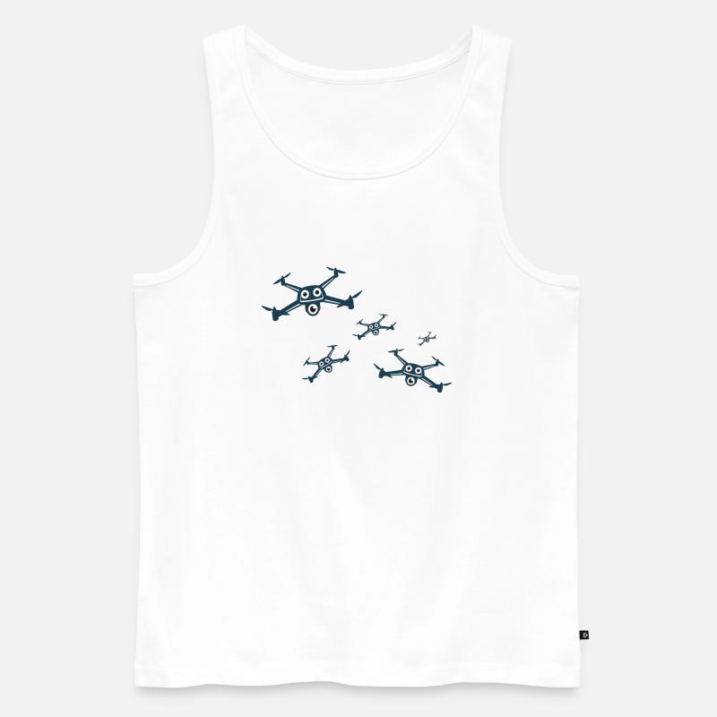 drones,drone,comics - Men's Premium Organic Tank Top - white