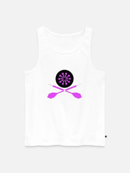 Dart Sport Logo - Men's Premium Organic Tank Top - white
