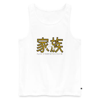 Family Japanese - Men's Premium Organic Tank Top - white - Front - Michal (187cm)