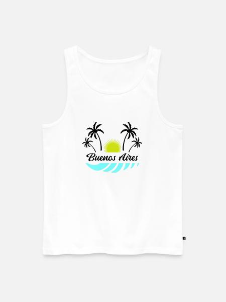 Buenos Aires - Men's Premium Organic Tank Top - white
